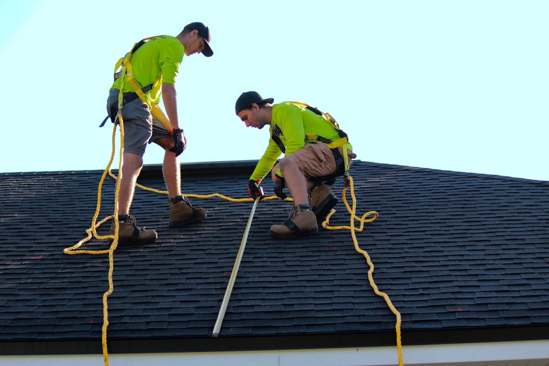 Professional roofing crew on a job site in Jackson, Tennessee